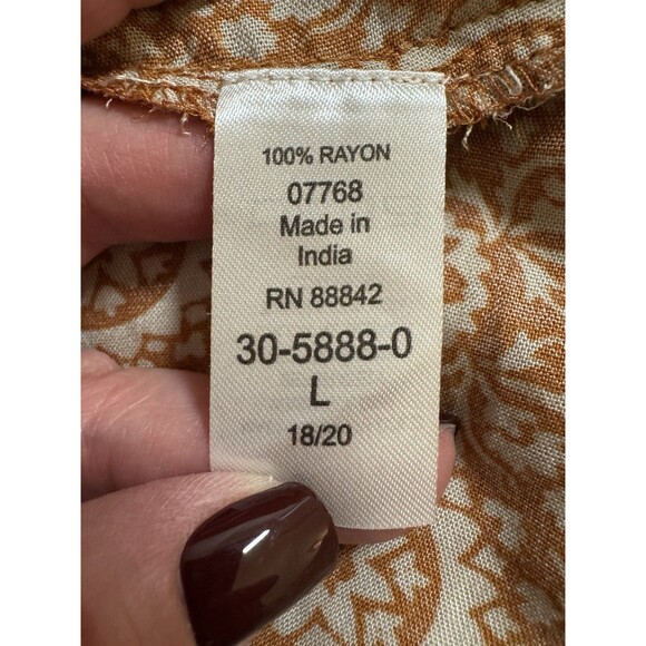 Women Within Kimono Cardigan Rayon Gold Boho Hippie Open 1x EUC Lightweight 20 - Picture 5 of 7